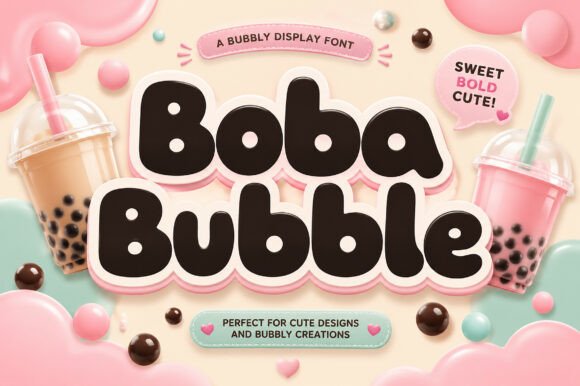 Boba Bubble Font Brings Playful Warmth to Editorial Design
