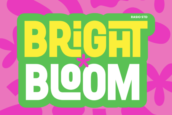 Bright Bloom: A Playful Display Font for Energetic Branding