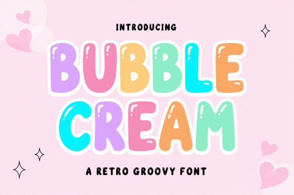 Bubble Cream: A Retro Bubble Display Font for Marketing