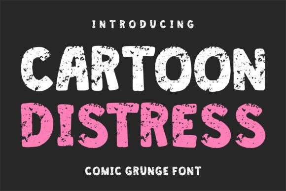 Cartoon Distress: A Bold Display Font for Digital Impact