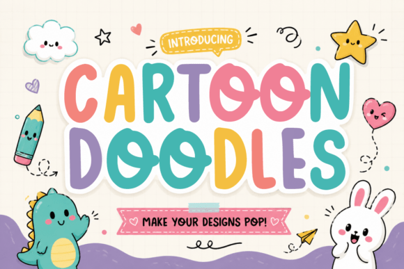 Cartoon Doodles: A Playful Handwritten Typeface for Branding Projects