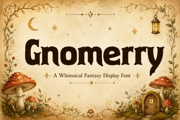 Gnomerry: A Whimsical Display Font for Storybook Branding Projects
