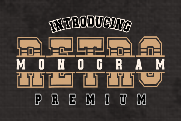 Monogram Retro Font: Vintage Varsity Style for Marketers