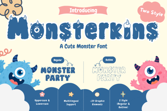 Monsterkins: A Playful Display Font That Elevates Small Business Branding