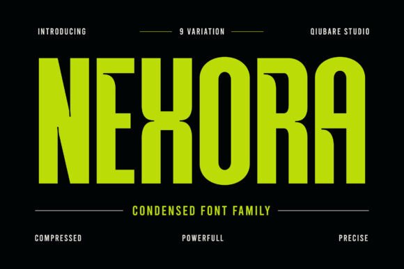 Nexora Font in Action: A Condensed Display Typeface for Bold Brand Identity Work