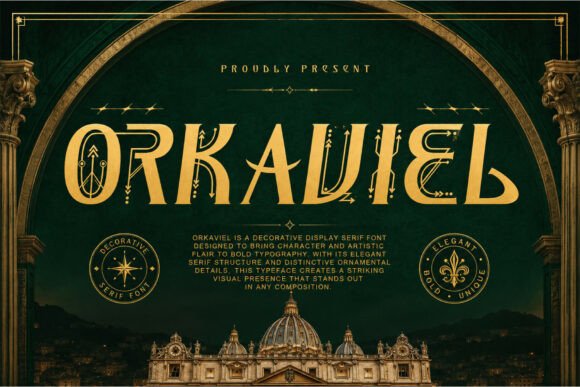 Orkaviel: A Decorative Serif Font for Makers and Creatives