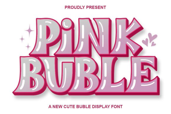 Pink Buble: A Cheerful Display Typeface for Editorial Design