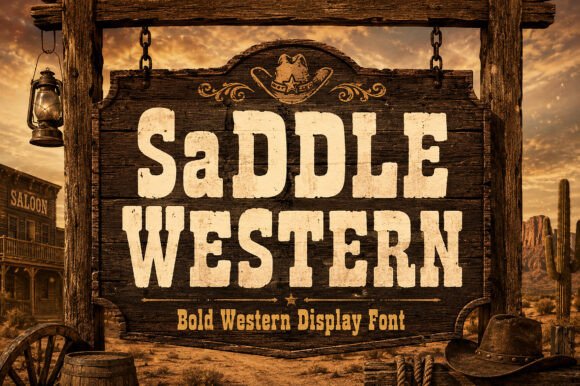 Saddle Western: A Bold Display Font for Web Design