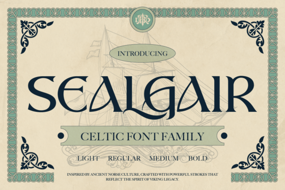 Sealgair: A Celtic Display Font for Bold Digital Branding