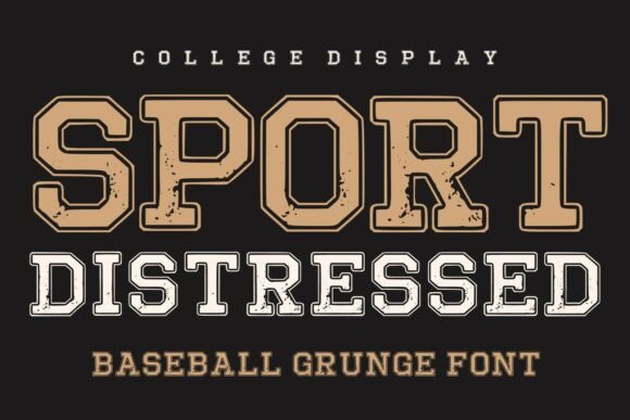 Sport Distressed Font: Rugged Vintage Character for Editorial Design