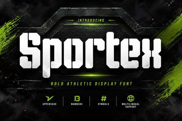 Sportex: A Bold Athletic Display Font for Digital Brands