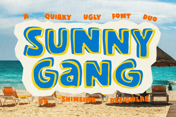 Sunny Gang: A Quirky Display Font Duo for Editorial Design