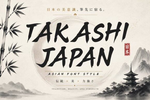 Takashi Japan: A Samurai-Inspired Display Font for Digital Design