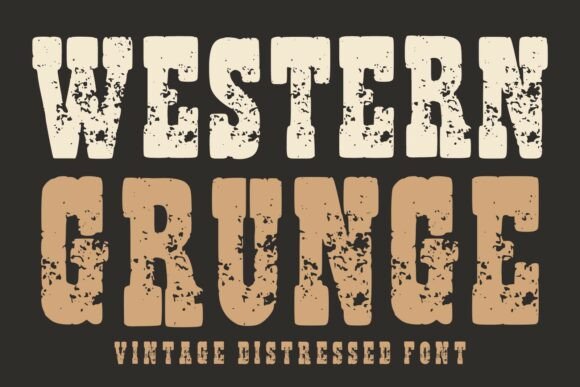 Western Grunge: A Rugged Display Font for Bold Campaign Visuals